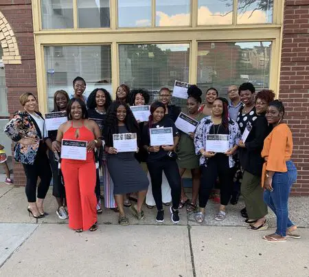 Beauty Works Graduation Group with Certificates